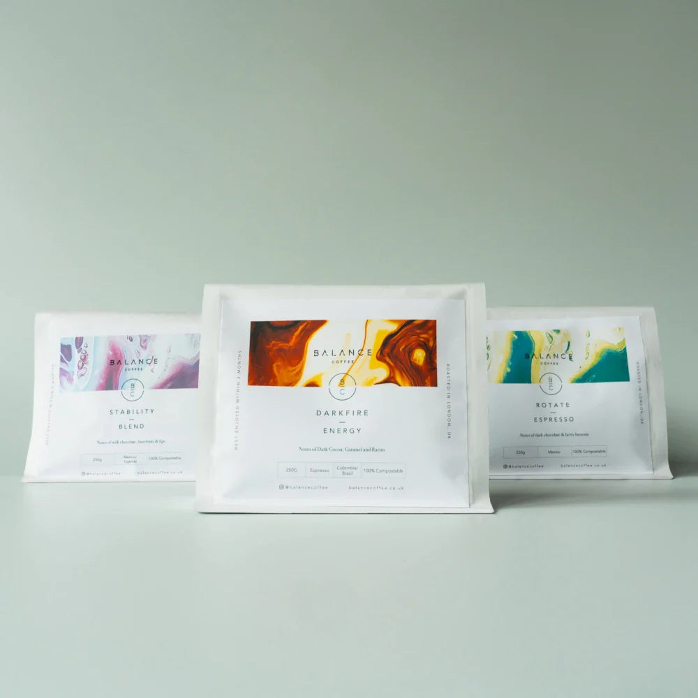 Coffee Starter Bundle with Stability Blend, Darkfire Energy, and Rotate Espresso packs