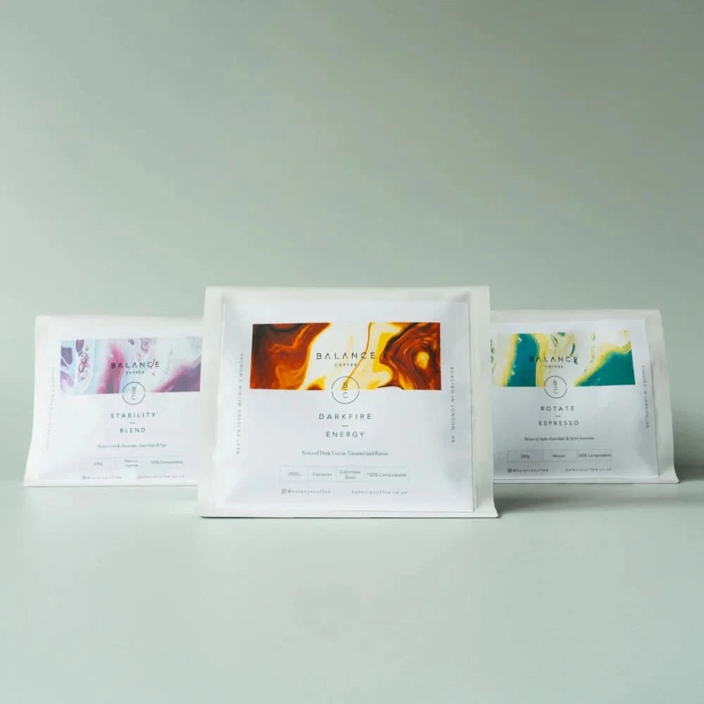 Coffee Starter Bundle with Stability Blend, Darkfire Energy, and Rotate Espresso packs
