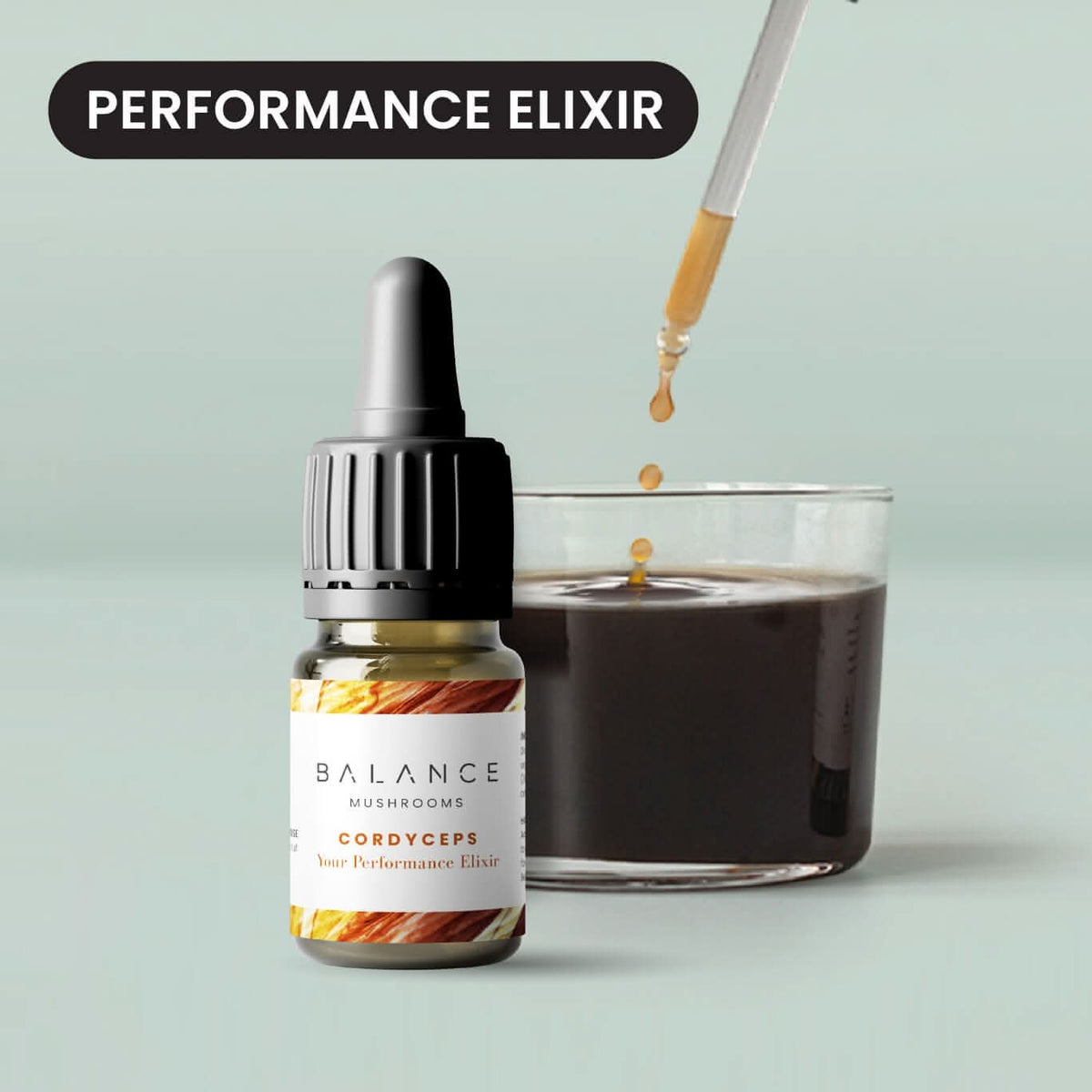 Free 10ml Cordyceps Elixir gift bottle from Balance Coffee