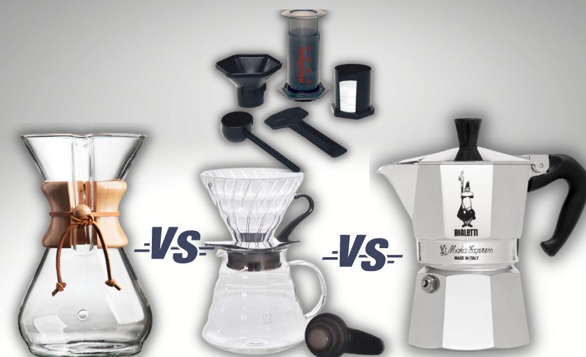 Chemex vs V60 vs Moka vs Aeropress