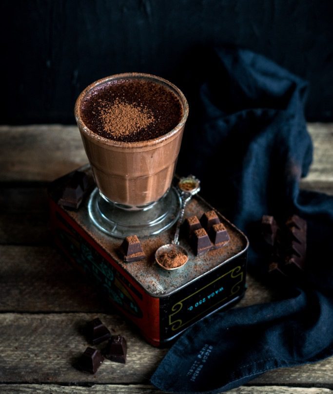 Dark chocolate coffee